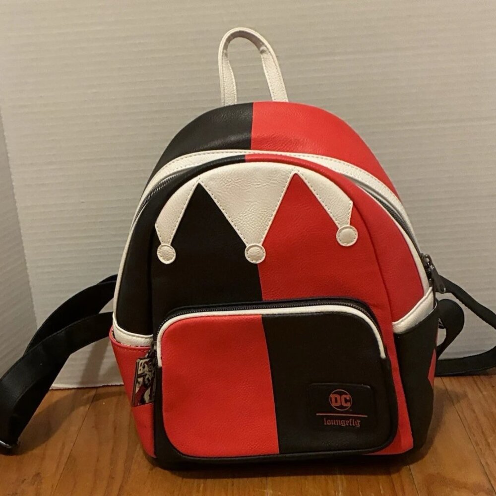 Loungefly DC Harley Quinn 30th Anniversary Mini Backpack GameStop Exclusive NWOT